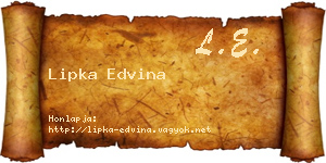 Lipka Edvina névjegykártya
